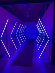 Fotografía real de Túnel LED Pixel